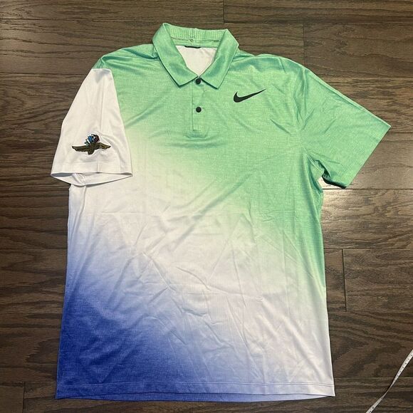Nike TW Velocity Max Swing Knit Color Shift Indy 500 Polo Tiger Woods Size‎ M - Picture 1 of 9